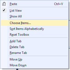 Menu Choose Item